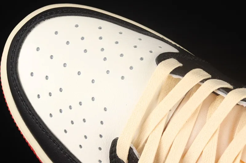 All categories Air Jordan Jordan series basketball shoes Air Jordan 1 Low Travis Scott x Air Jordan 1 Low AJ1 Joe 1 black and white red inverted low-top cultural sneakers DM7866-140